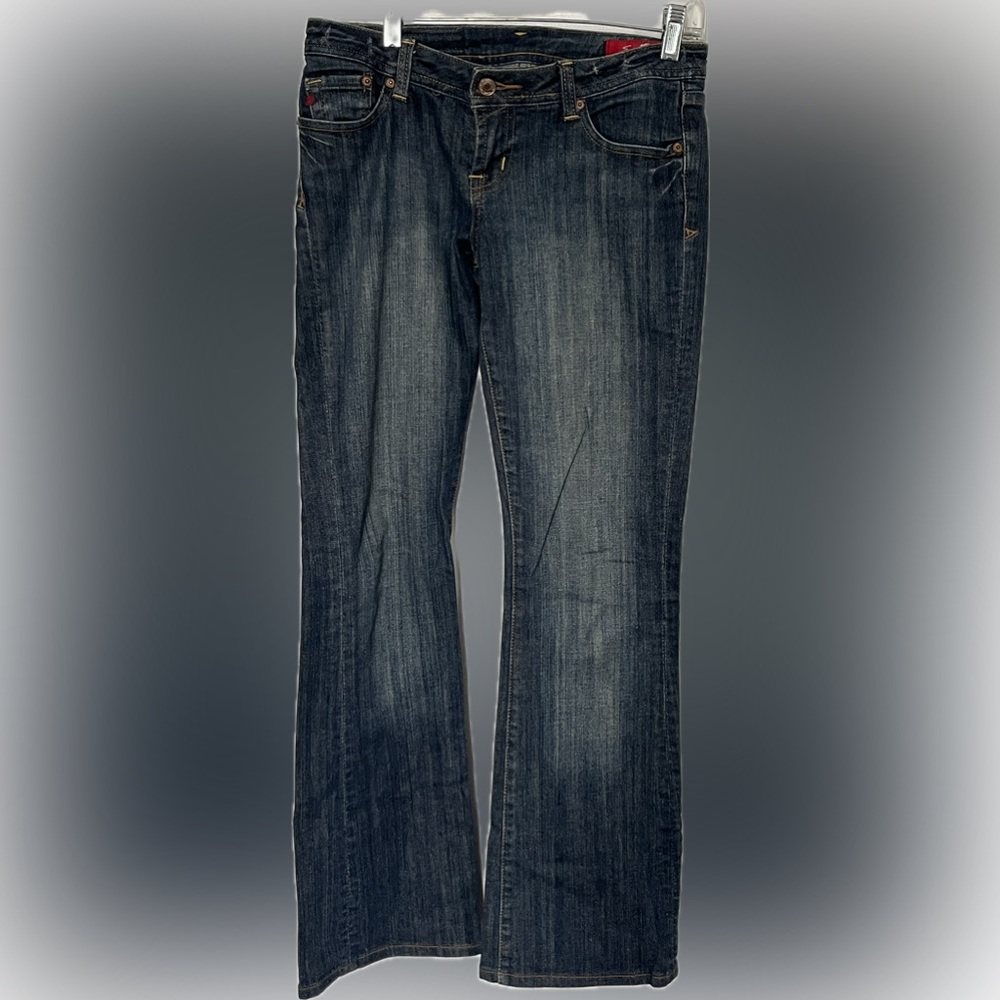 Seven7 Women's Size 27 Medium Wash Stretch Indigo Denim Boot Cut Jeans